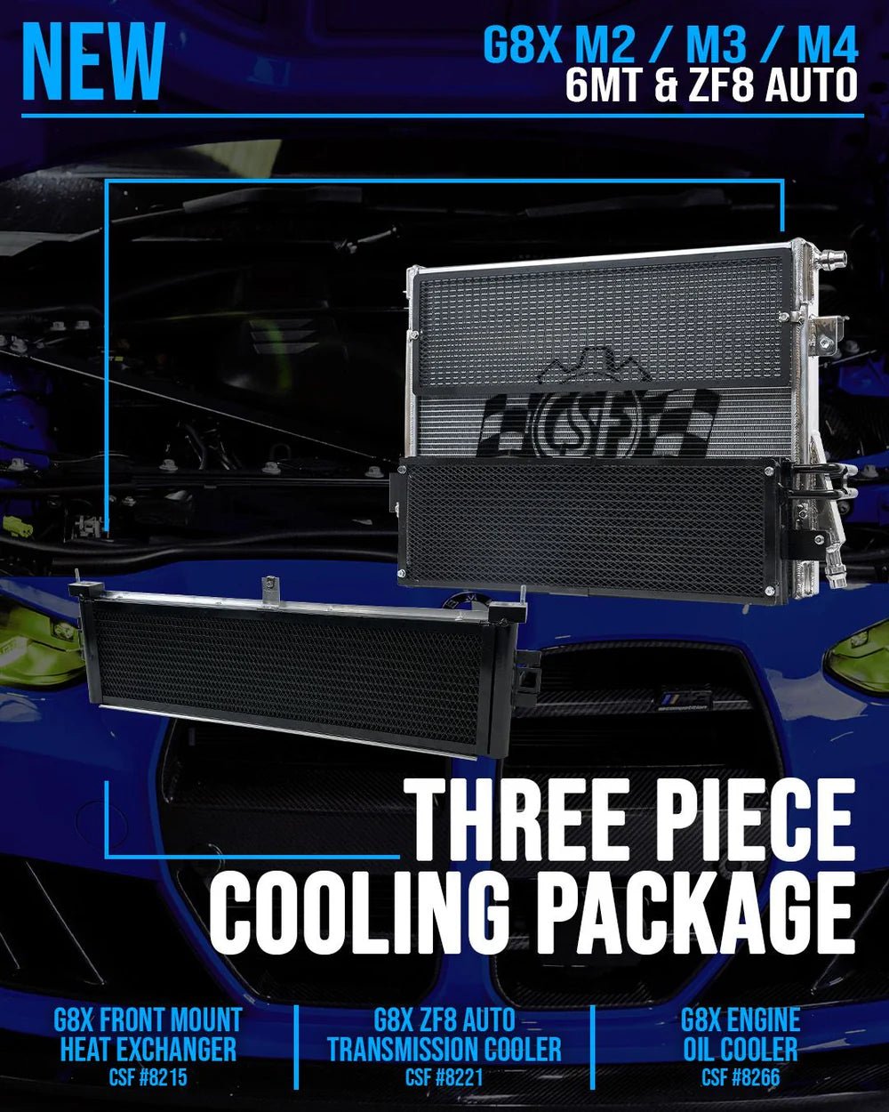 CSF CSF G8X M2 / M3 / M4 3 Piece Cooling Package - Vital Motorsports Center