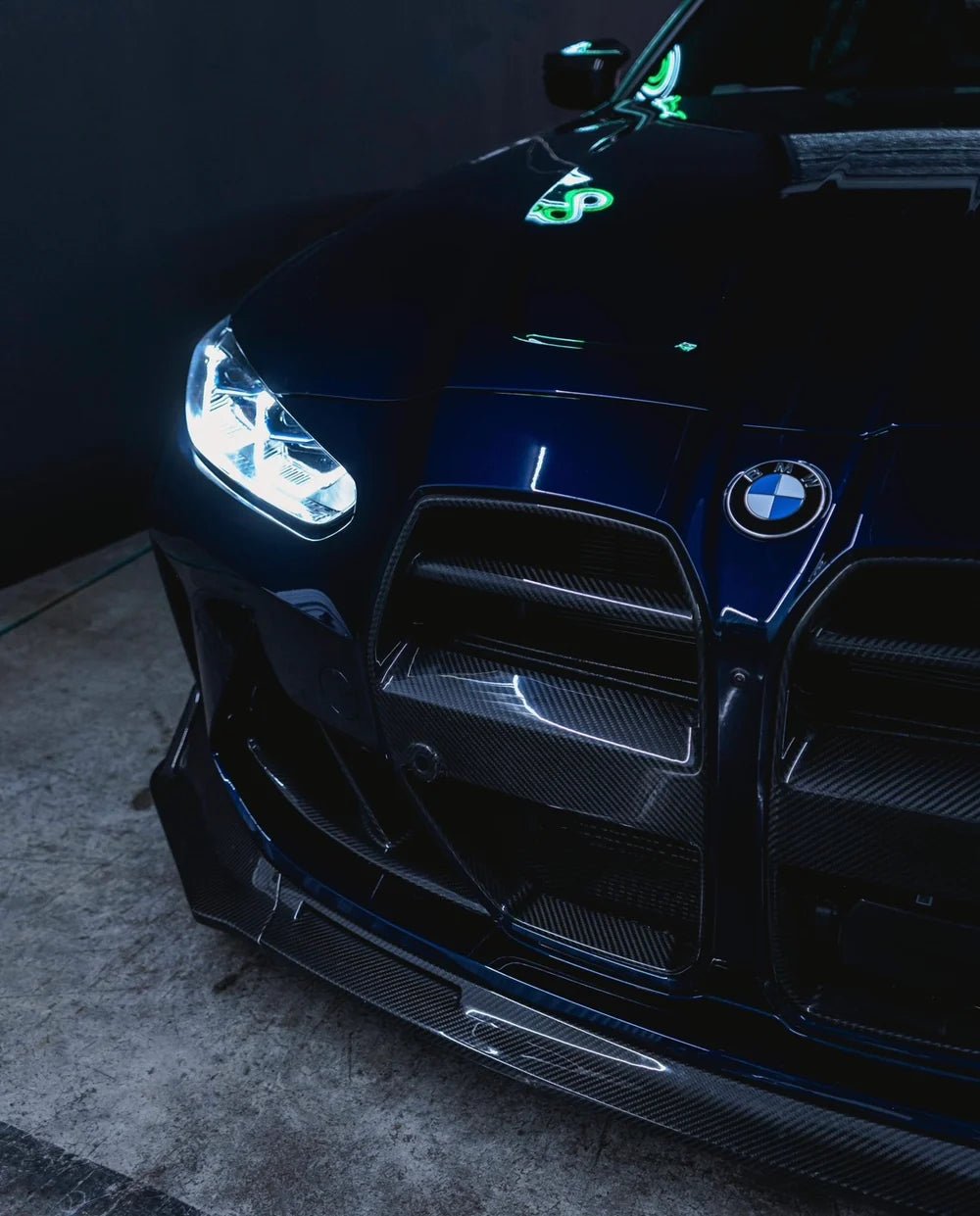 Dry Carbon Fiber V - Style Front Lip - G80 M3 | G82/G83 M4 - Vital Motorsports Center