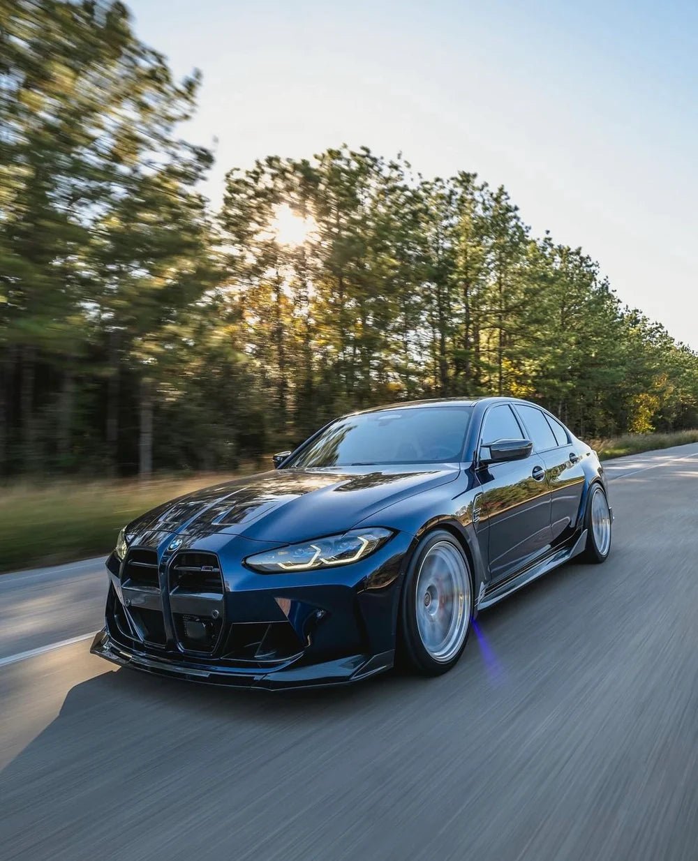 Dry Carbon Fiber V - Style Front Lip - G80 M3 | G82/G83 M4 - Vital Motorsports Center