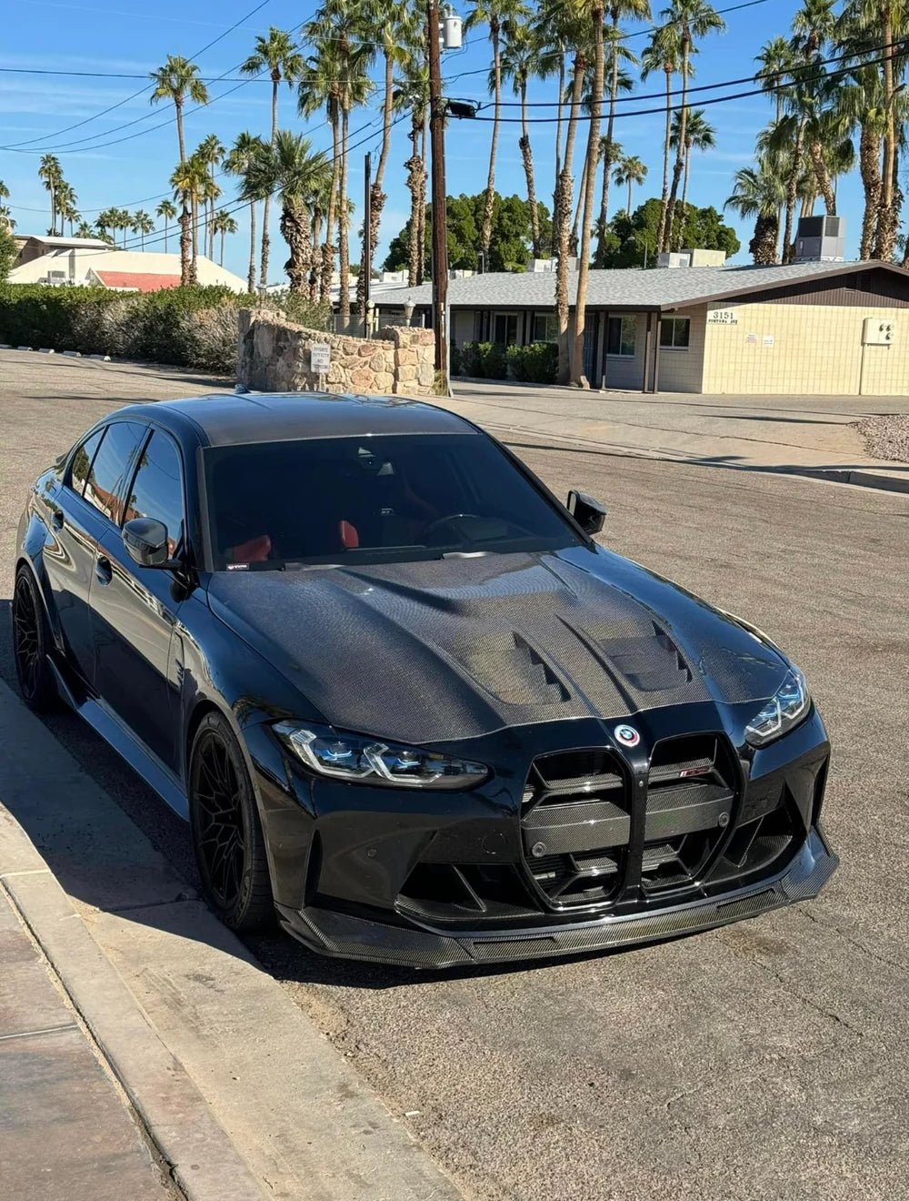 Dry Carbon Fiber V - Style Front Lip - G80 M3 | G82/G83 M4 - Vital Motorsports Center