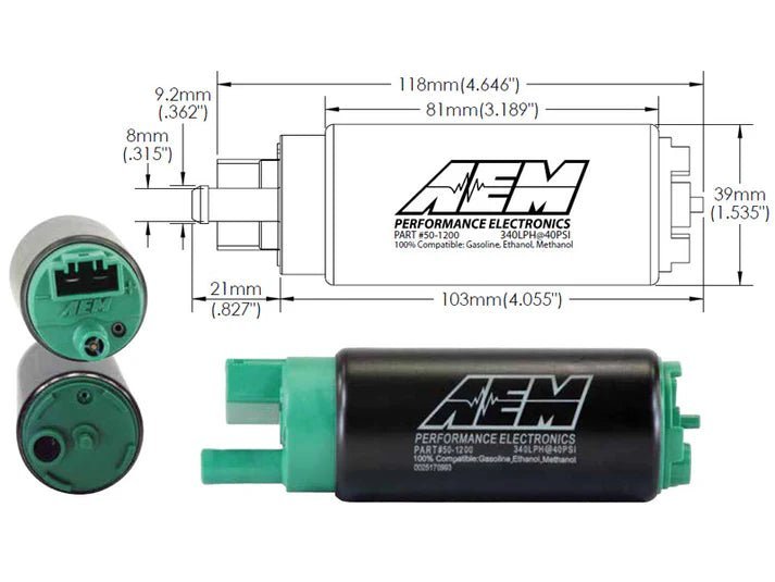AEM 340LPH E85 - Compatible High Flow In - Tank Fuel Pumps - Vital Motorsports Center