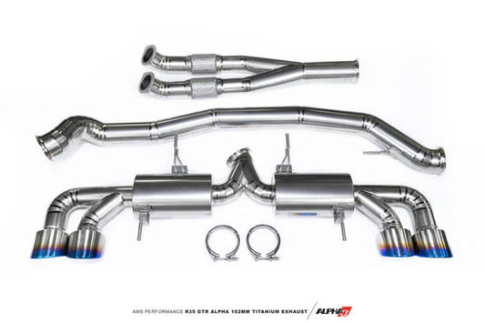 AMS PERFORMANCE R35 GTR ALPHA 102MM TITANIUM EXHAUST - Vital Motorsports Center