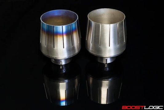 Boost Logic R35 F16 Titanium Exhaust Tip Set Nissan R35 GTR 09+ - Vital Motorsports Center