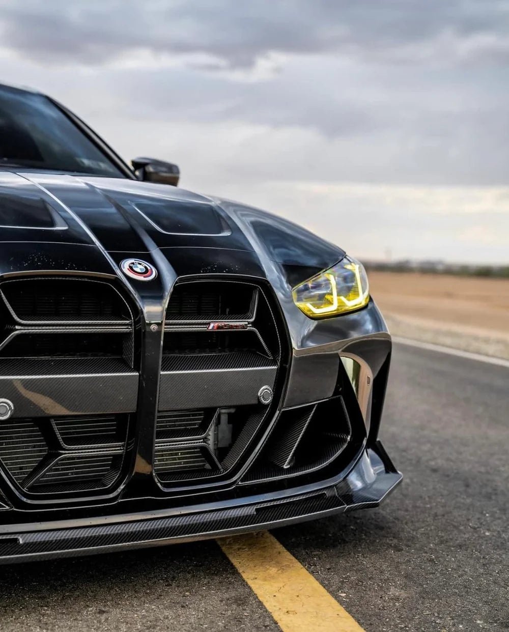 Dry Carbon Fiber CSL Style Front Grill - G80 M3 | G82/G83 M4 - Vital Motorsports Center