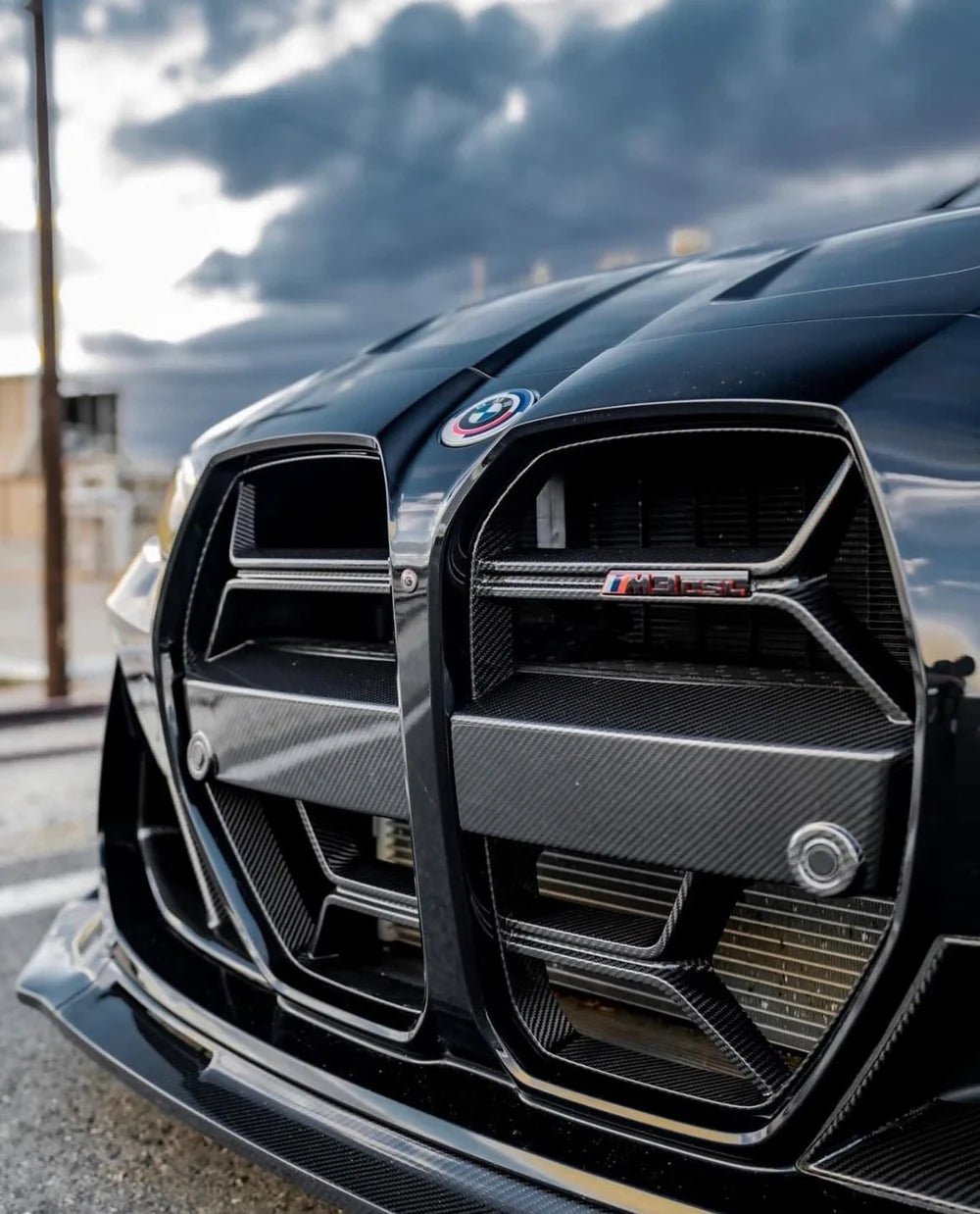 Dry Carbon Fiber CSL Style Front Grill - G80 M3 | G82/G83 M4 - Vital Motorsports Center