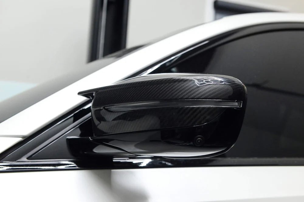 Dry Carbon Fiber Mirror Caps - G80 M3 | G82/G83 M4 - Vital Motorsports Center