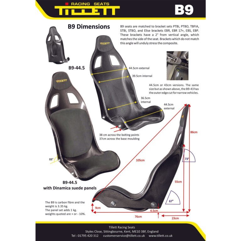 Tillett B9 Huracan/R8 Seat Kit - Vital Motorsports Center